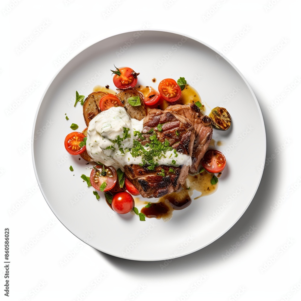 Famous food dish Isolated on a plain background Famous food dish Isolated on a plain background