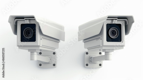 ATM camera covers for protecting surveillance cameras from damage isolated on white background