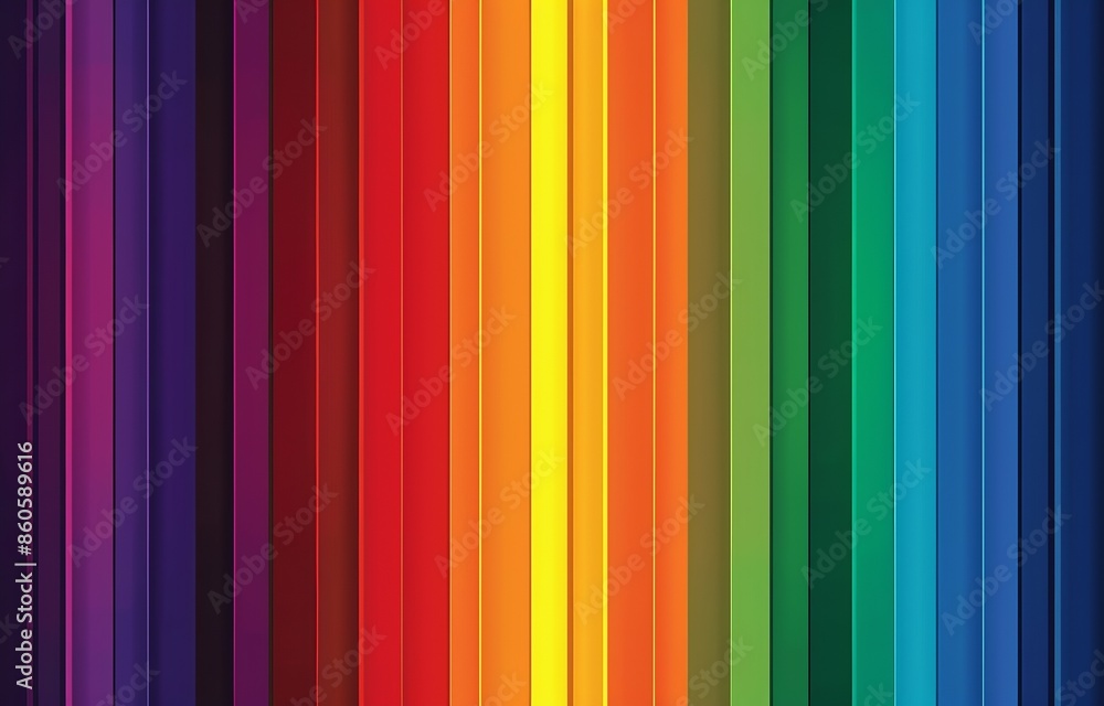 Rainbow background with vertical stripes of various colors, vector illustration, flat design, simple shapes, no shadows, minimalistic style Rainbow background with vertical stripes of various colors, vector illustration, flat design, simple shapes, no shadows, minimalistic style