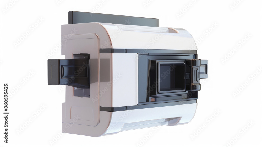 ATM cash dispenser actuator for initiating cash dispensing operations isolated on white background ATM cash dispenser actuator for initiating cash dispensing operations isolated on white background