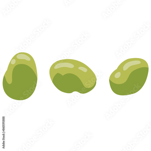 夏野菜のえだまめのイラスト素材　ベクター