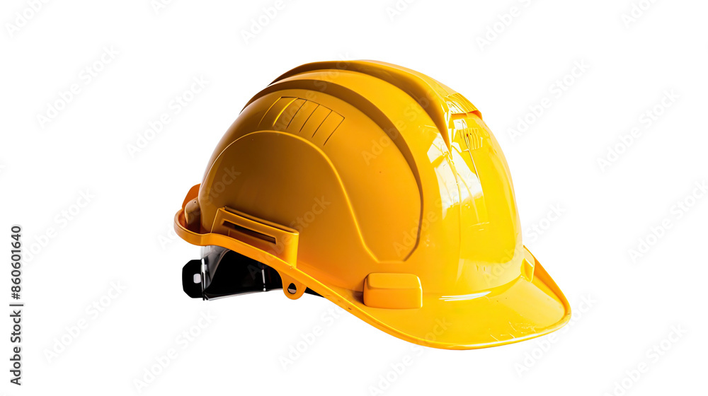 Fototapeta premium Protective construction helmet on a transparent background