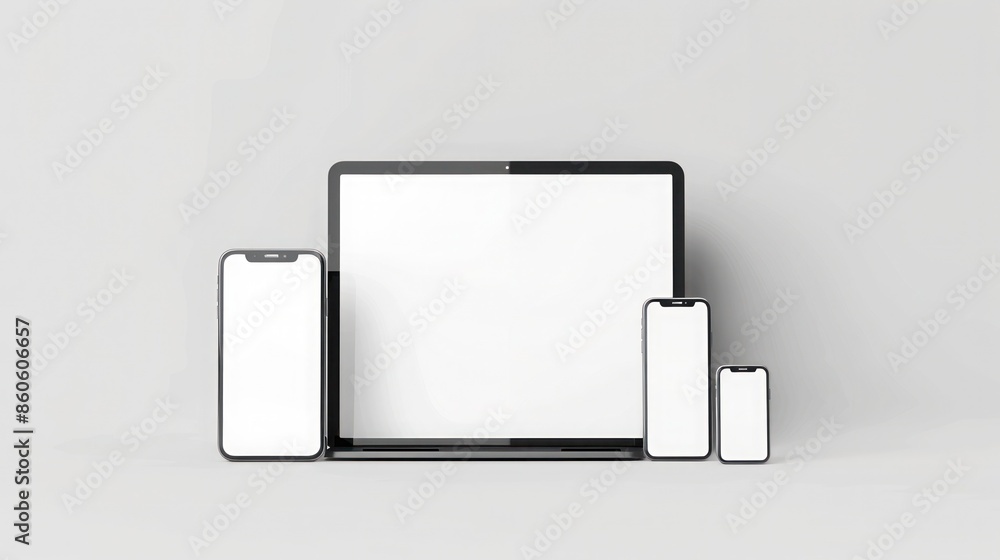 Smartphone, tablet pc and mobile phone mockup. 3D rendering Smartphone, tablet pc and mobile phone mockup. 3D rendering