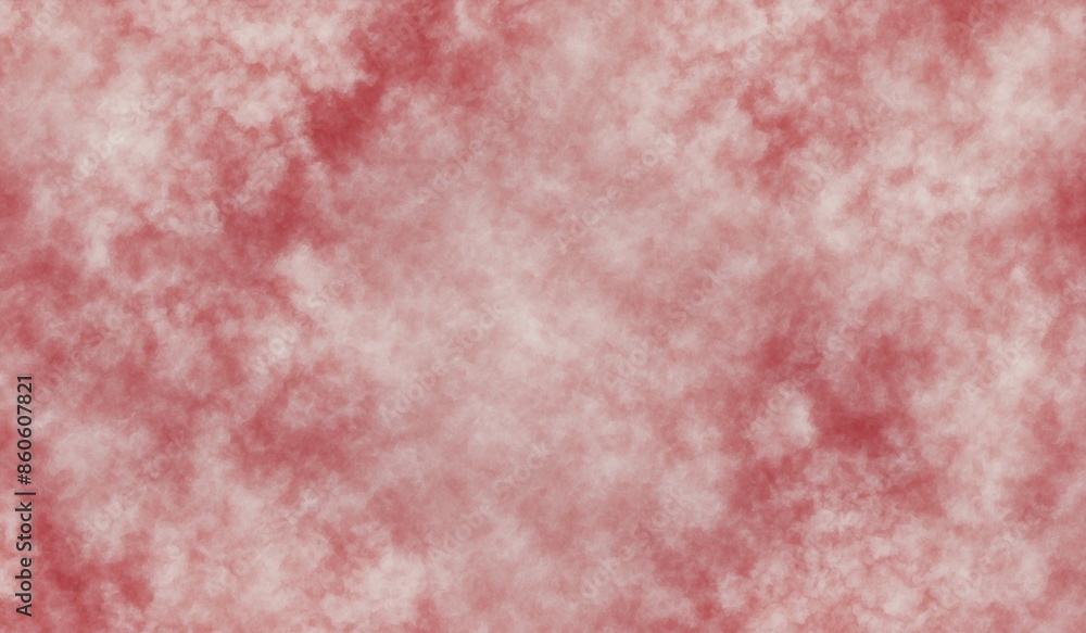 Fototapeta premium Marbled pink and red cloud-like abstract background