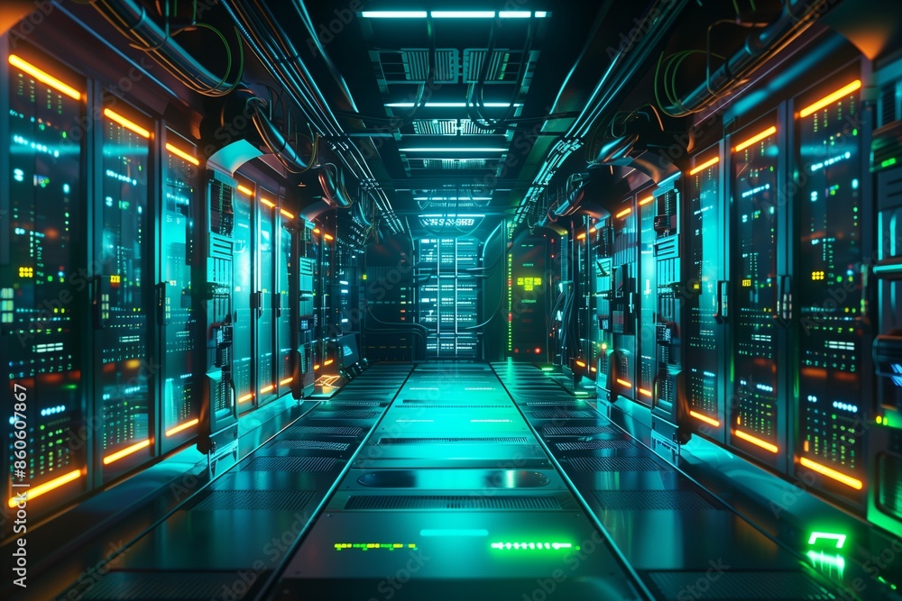 Information Technology - High-Tech Server Room: Advanced Data Center Design Information Technology - High-Tech Server Room: Advanced Data Center Design