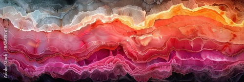 Abstract Agate Stone with Vibrant Colors