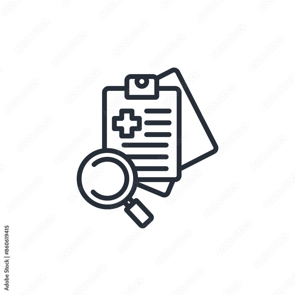 diagnosis icon. vector.Editable stroke.linear style sign for use web design,logo.Symbol illustration. diagnosis icon. vector.Editable stroke.linear style sign for use web design,logo.Symbol illustration.