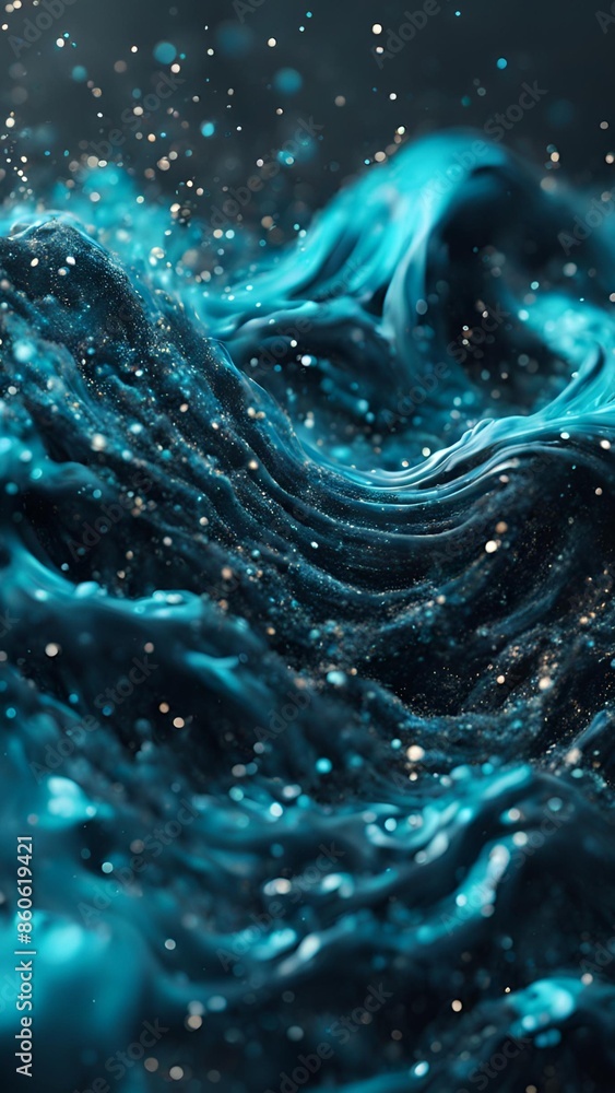 abstract background with blue and black liquid abstract background with blue and black liquid