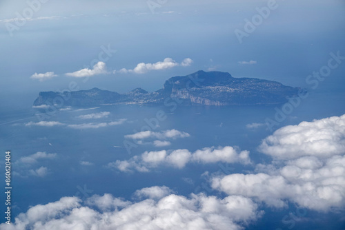 napoli ed il Vesuvio visto dall'aereo