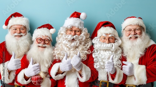 men dressed as Santa Claus