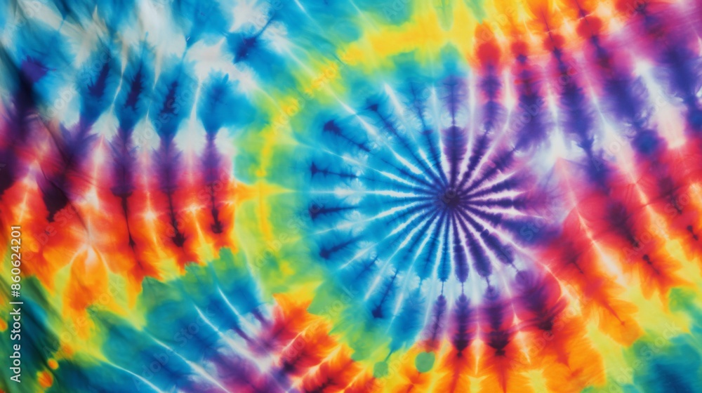 The colorful tie-dye fabric features spiral patterns in bright hues, creating a lively and cheerful visual effect that embodies joy and artistic expression in modern design. The colorful tie-dye fabric features spiral patterns in bright hues, creating a lively and cheerful visual effect that embodies joy and artistic expression in modern design.