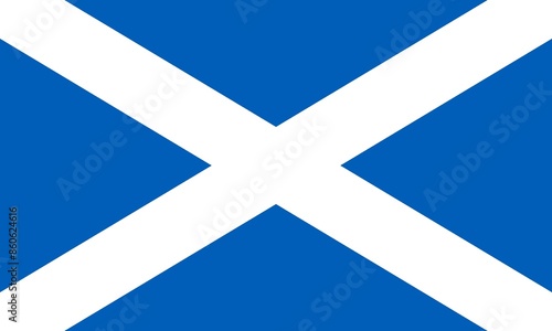 Flag of Scotland. Scottish flag illustration