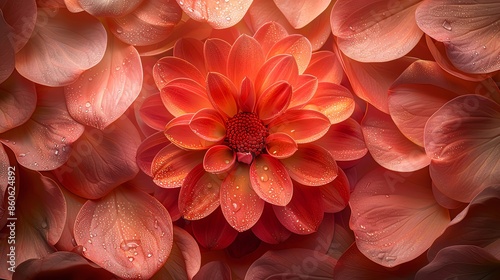 Flower Mandala Detailed flower petals arranged in a mandala pattern, with ample space around for adding peaceful and spiritual quotes