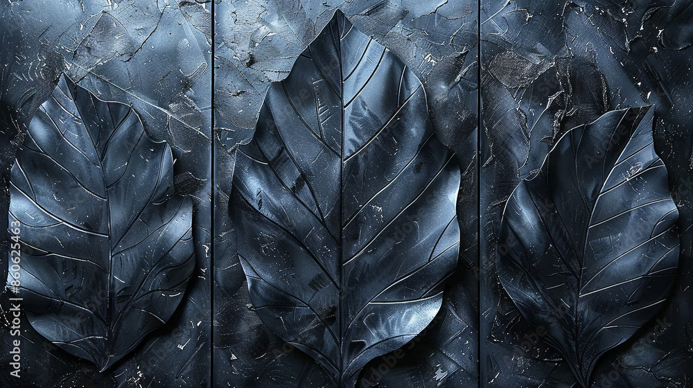 panel wall art, wall decoration, marble background with feather designs panel wall art, wall decoration, marble background with feather designs
