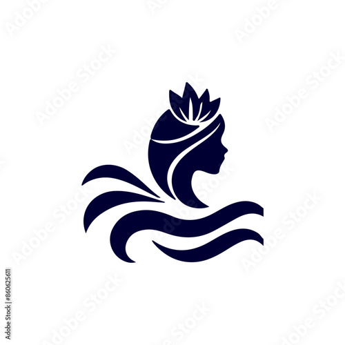 Wallpaper Mural Creative Vector beautiful hairstyle woman silhouette Torontodigital.ca