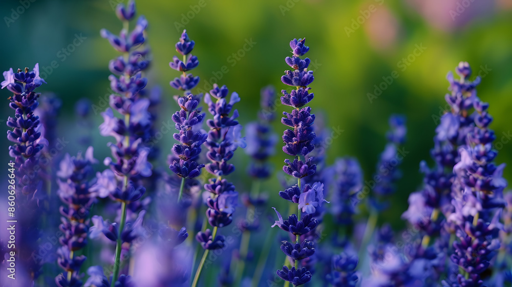 Lavender flowers closeup Composition of nature : Generative AI Lavender flowers closeup Composition of nature : Generative AI