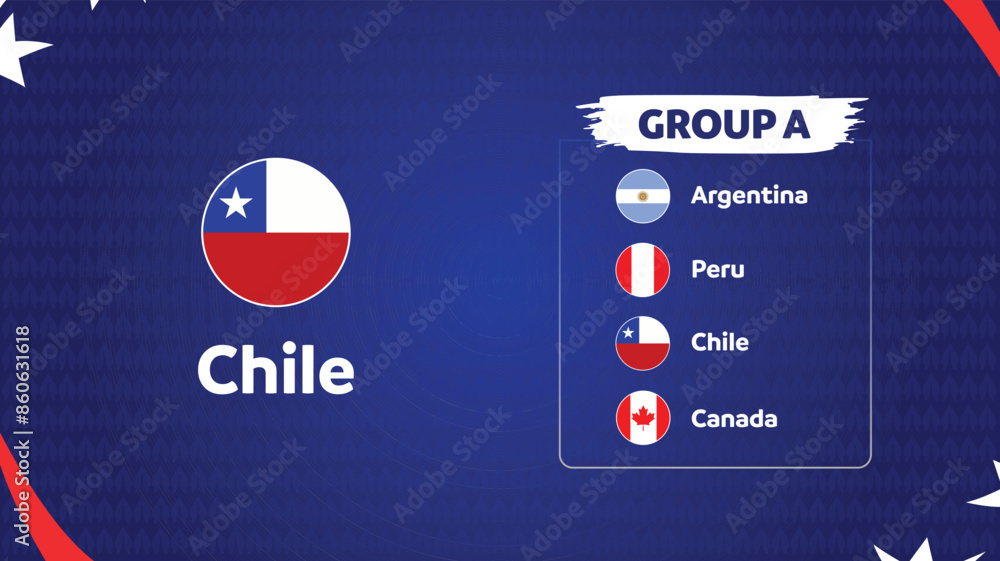 Chile Flag Emblem Group A American Football USA 2024 Abstract Design Logo Symbol Vector illustration
Chile Flag Emblem Group A American Football USA 2024 Abstract Design Logo Symbol Vector illustration