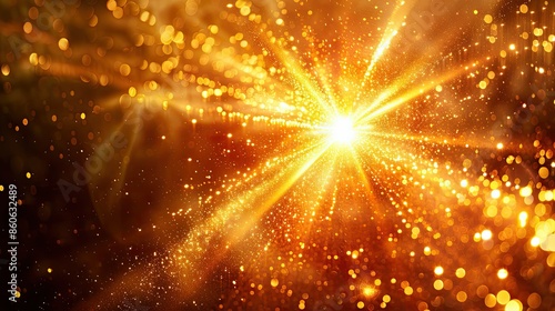 radiant burst of light with golden hues