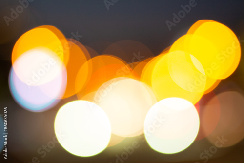 Blurred City Lights at Night