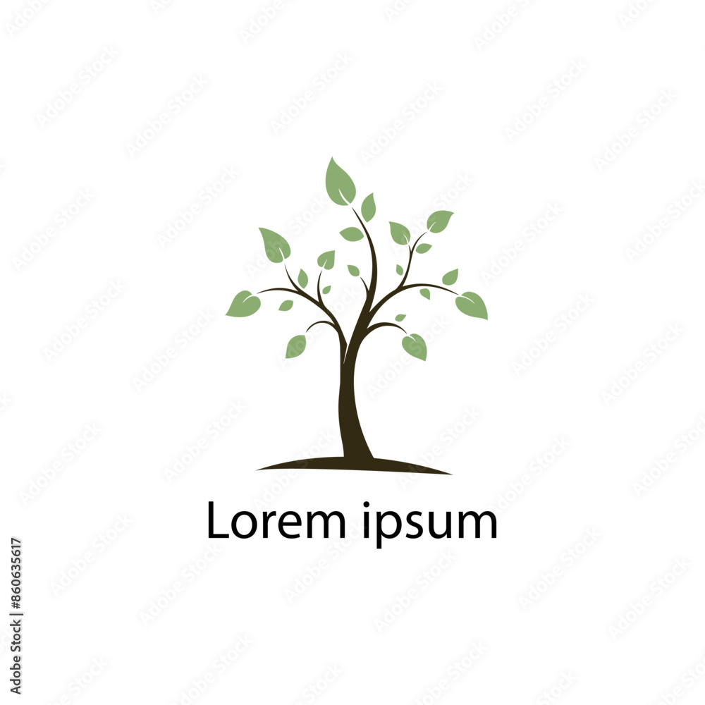 Obraz premium Tree Logo Vector Art, Icons, and Graphics.