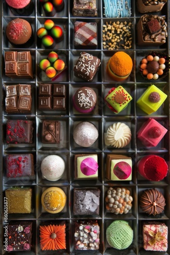 Colorful petit fours.