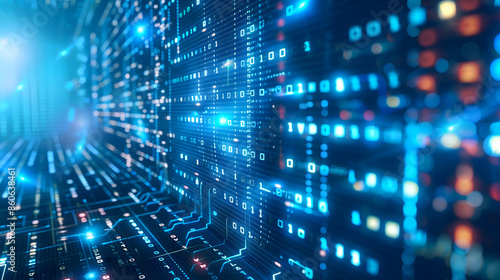 Wallpaper Mural Une représentation numérique de flux de données. Torontodigital.ca