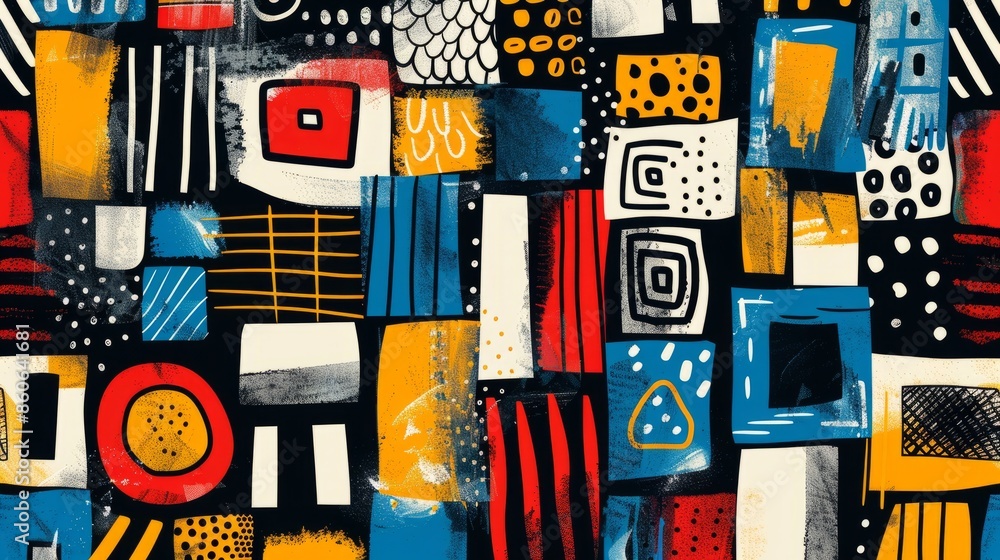 Hand drawn abstract geometric pattern Hand drawn abstract geometric pattern