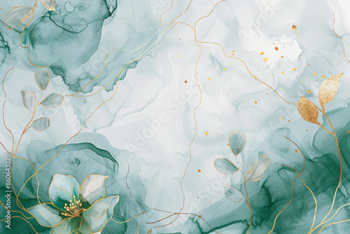 Pastel floral watercolor background illustration