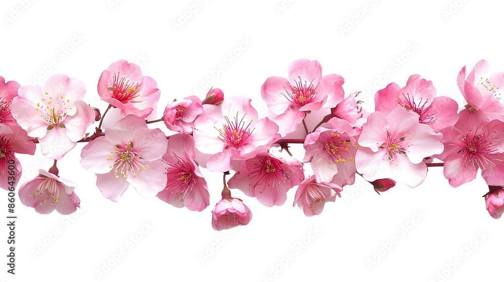 Fototapeta premium Flowers on a transparent background