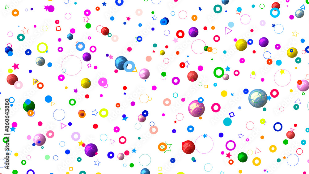 Festive confetti on a transparent basis Festive confetti on a transparent basis