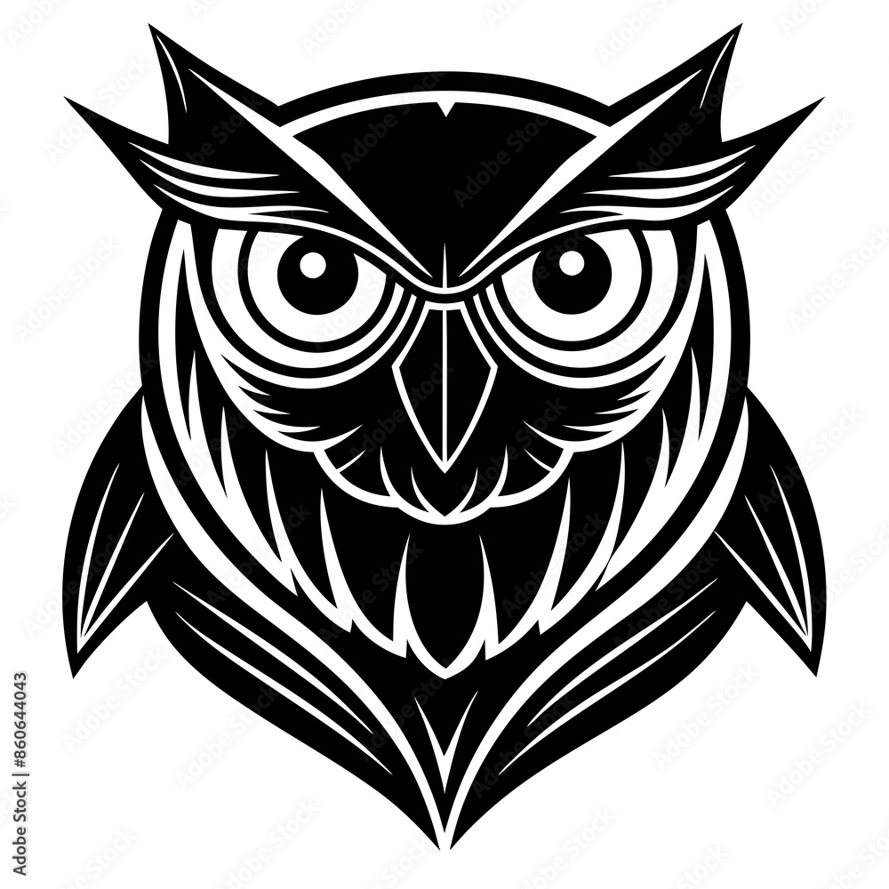 Fototapeta premium Modern Owl Logo Icon | Vector Bird Emblem Design | Animal Graphic Art for Branding and Identity
