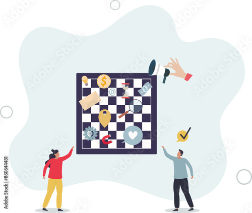 ads and promotion timing with scheduled budget spending for maximal sales effect.flat illustration.