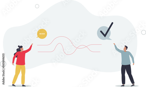 Active listening and speech hearing communication skills. Couple conversation with soft skills and ability to understand .flat illustration.