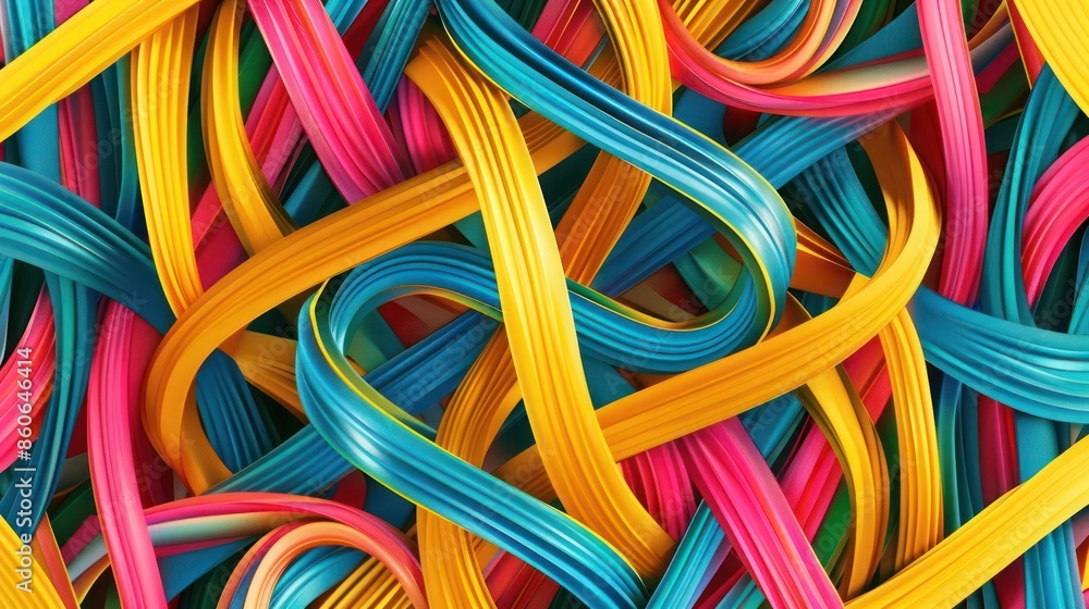 Dynamic pattern of colorful interwoven lines, symbolizing the bonds and complexity of friendships. Dynamic pattern of colorful interwoven lines, symbolizing the bonds and complexity of friendships.