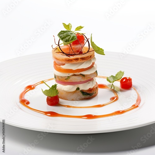 Famous food dish Isolated on a white background