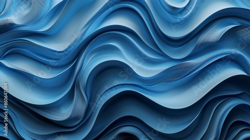 Blue wave abstract pattern © FryArt