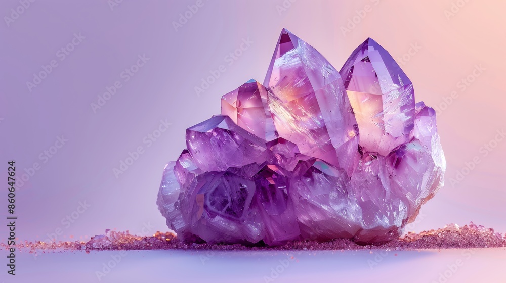 Close-up of a Mesmerizing Amethyst Gemstone with Purple Depths Close-up of a Mesmerizing Amethyst Gemstone with Purple Depths
