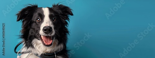 Black and White Border Collie Puppy Lying on Floor