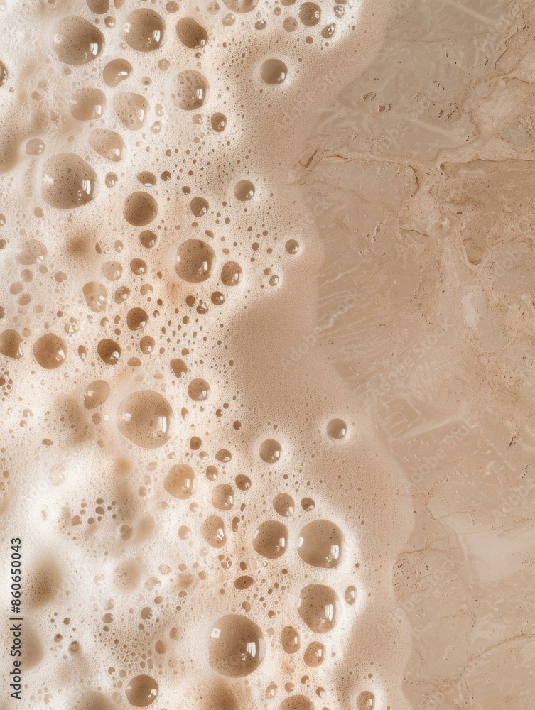 A close up of a soap bubble on a surface. Generative AI. A close up of a soap bubble on a surface. Generative AI.
