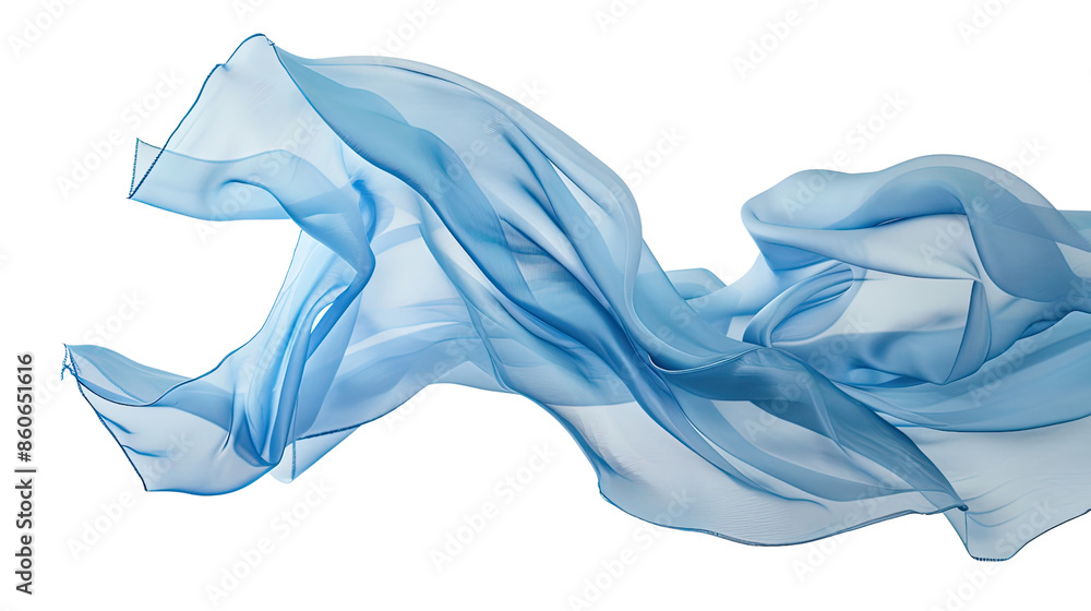 Floating elegant fabrics on a transparent background Floating elegant fabrics on a transparent background