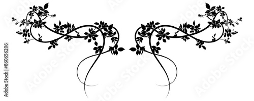 light airy pattern element of wicker hop plants