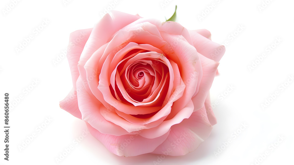 closeup top view of pink rose timeless symbol of love and affection vibrant color and detailed beautiful blooming blossom isolated on white background selective focus and in vertical o : Generative AI closeup top view of pink rose timeless symbol of love and affection vibrant color and detailed beautiful blooming blossom isolated on white background selective focus and in vertical o : Generative AI