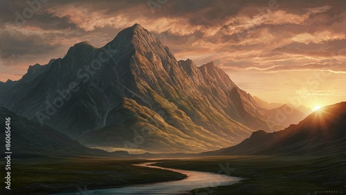 sunrise over the mountains