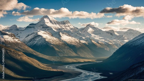 mountains in the snow