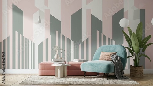 modern living room with sofa