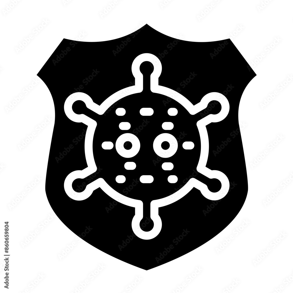Fototapeta premium Vector Design Virus Shield Icon Style