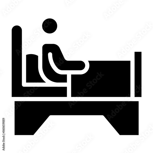 Vector Design Hospital Bedside Icon Style