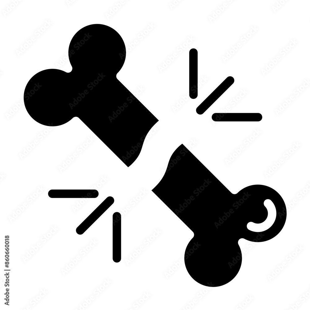 Vector Design Bone Fracture Icon Style Vector Design Bone Fracture Icon Style