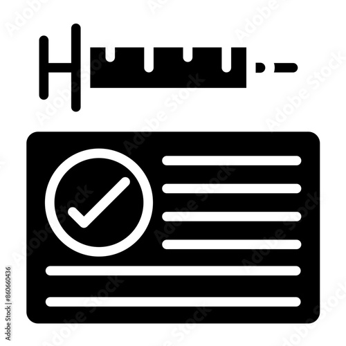 Vector Design Vaccine Passport Icon Style