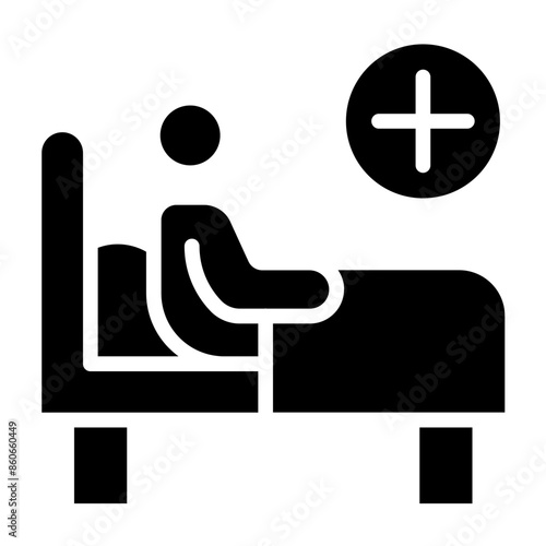 Vector Design Patient Bedside Icon Style